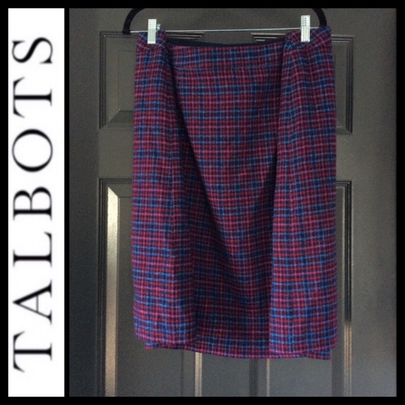 NWOT Talbots Faux Wrap A-Line Plaid Skirt - Picture 6 of 10